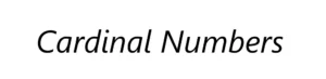 Cardinal Numbers in English and Spanish