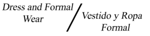 Dress and Formal Wear in English and Spanish