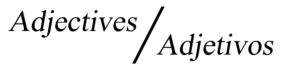 Adjectives in English and Spanish
