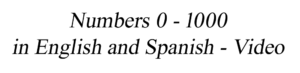 Numbers 0 to 1000 in English and Spanish - Video